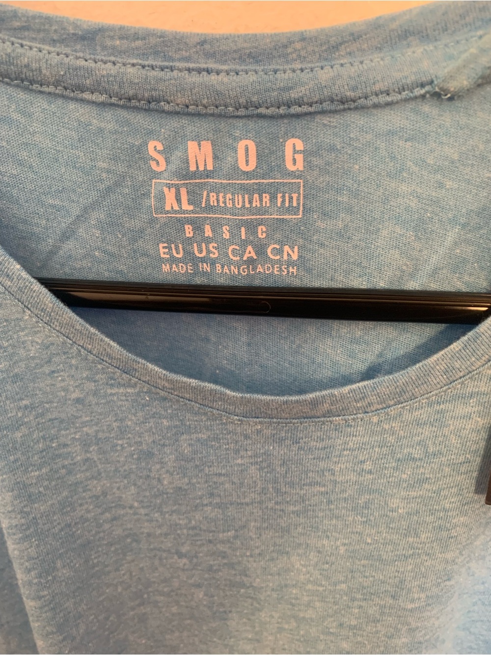Men’s Light Blue Crew Neck T-Shirt - Picture 5 of 5